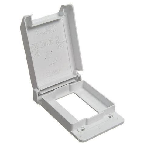 carlon 1-gang rectangle plastic weatherproof electrical box cover|CARLON 1.